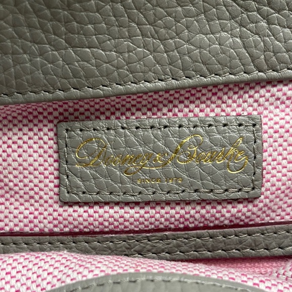 Dooney & Bourke Gray Leather Hobo Bag - Picture 2 of 3